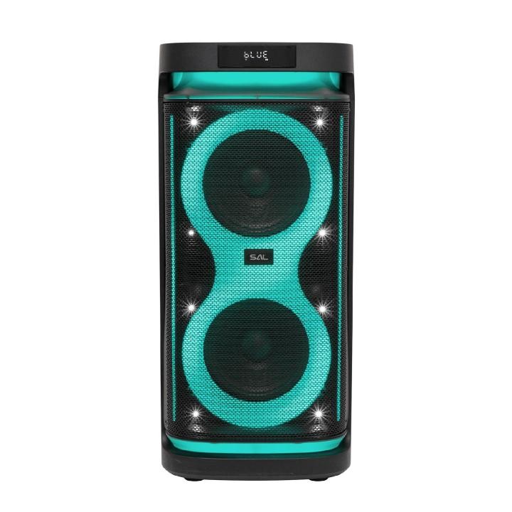 Boxa portabila, 160W, Wireless, LED, MP3, USB, microSD, slot suport telefon, subwoofer dublu, telecomanda - imagine 7